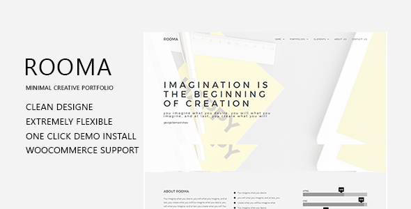 Rooma Minimal Creative Portfolio WordPress Theme