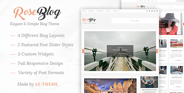 Rose - Elegant & Simple WordPress Blog Theme