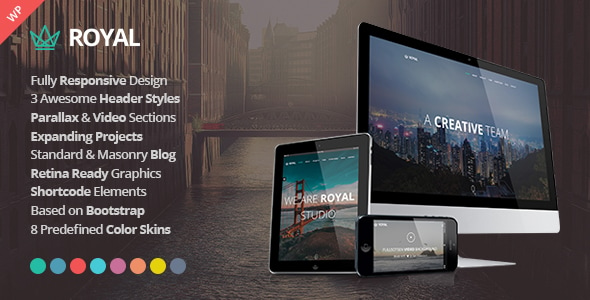 Royal - Responsive One Page Parallax WordPress Theme