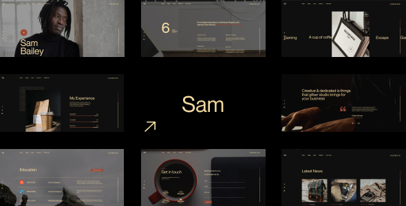 Sam Bailey - Personal CV/Resume WordPress Theme