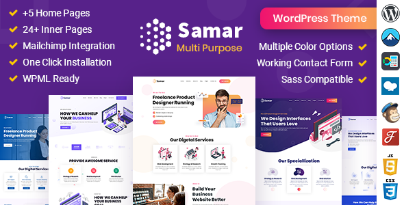 Samar | Creative Agency WordPress Theme