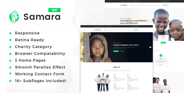 Samara - Charity/Fundraising WordPress Theme