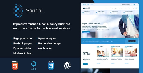 Sandal - Finance & Consultancy Business WordPress Theme