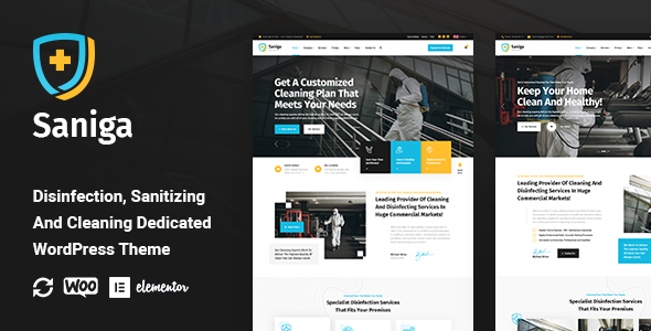 Saniga - Disinfection & Sanitizing WordPress Theme