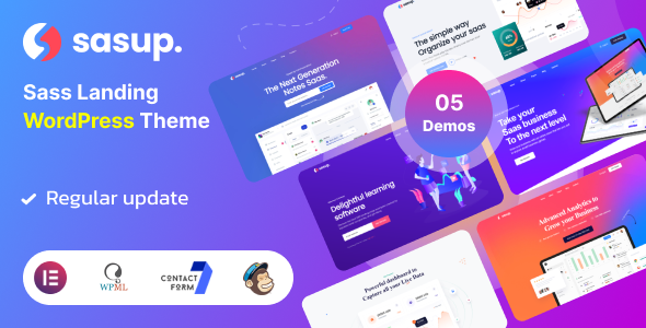 Sasup - Sass Landing WordPress Theme + RTL