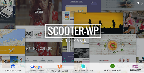 Scooter - One Page Multi-Purpose WordPress Theme