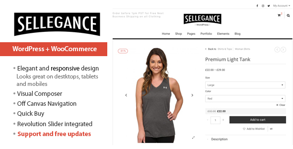 Sellegance - Responsive WooCommerce Theme