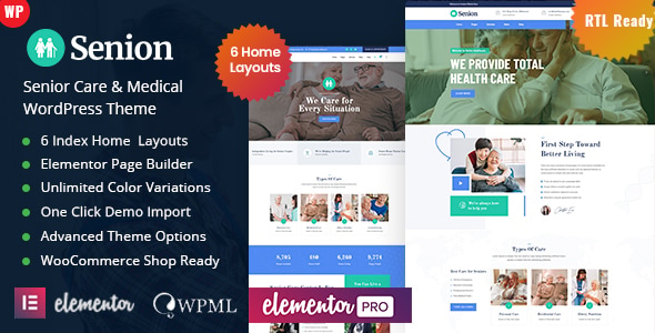 Senion - Senior Care WordPress Theme