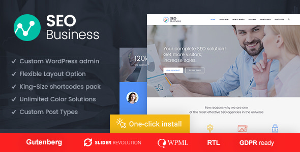 SEO Business - SEO, Social Media and Marketing WordPress Theme