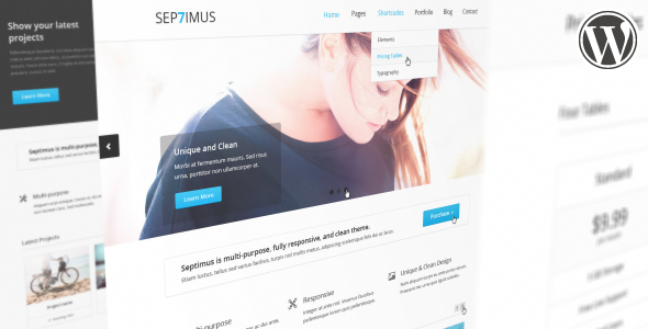 Septimus Responsive Portfolio WP Theme