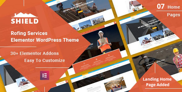 Shield - Roofing Service Elementor WordPress Theme