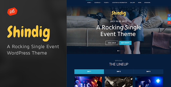 Shindig - A Rocking Single Event WordPress Theme