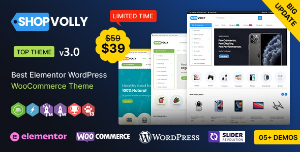 ShopVolly WP - Multipurpose Elementor WooCommerce Theme