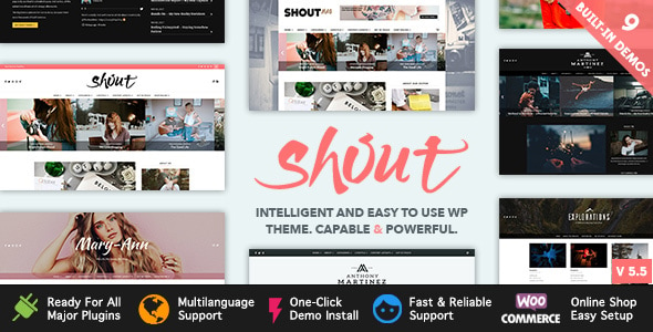 Shout - Blogging WordPress Theme