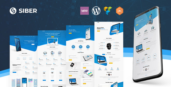 Siber - SaaS, Software & Mobile App WordPress Theme