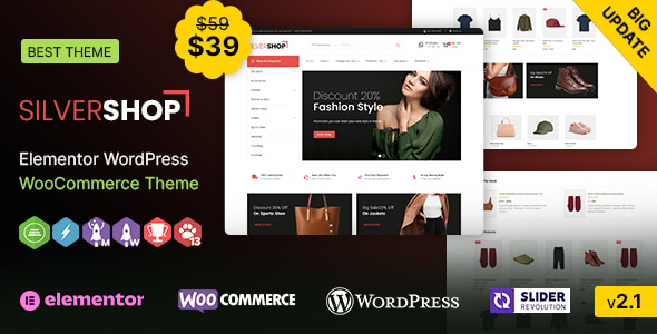 Silver Shop WP - Multipurpose Elementor WooCommerce Theme