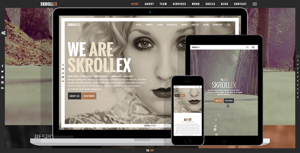 Skrollex - Creative One Page Parallax - WordPress Theme