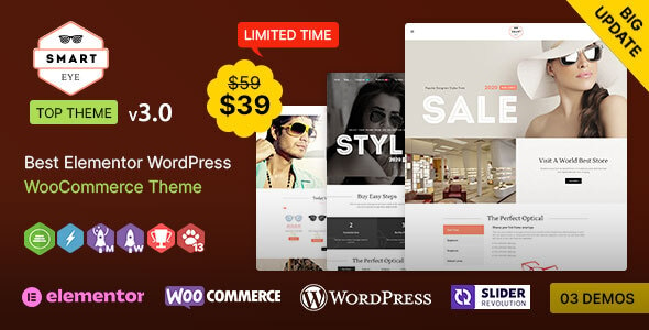 Smart Eye - Glasses and Fashion Elementor WooCommerce Theme