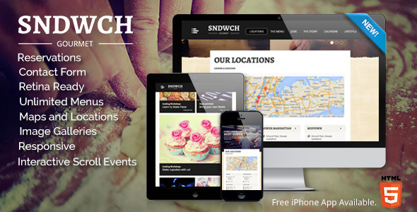 SNDWCH - Restaurant WordPress Theme