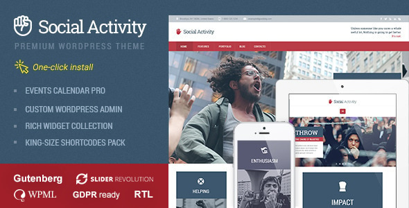 Social Activity - Politics & Activism WP Theme