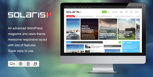 Solaris - Responsive WordPress Magazine Theme