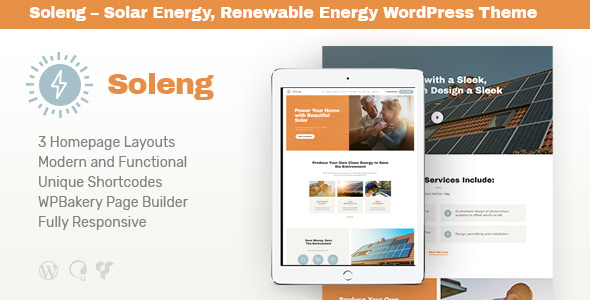 Soleng | Solar Energy WordPress Theme