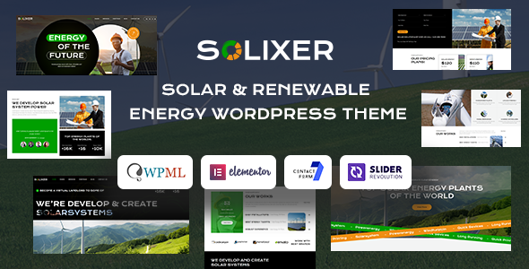 Solixer - Ecology & Solar Energy WordPress Theme