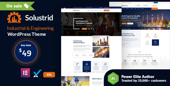 Solustrid - Factory & Industrial Business WordPress Theme