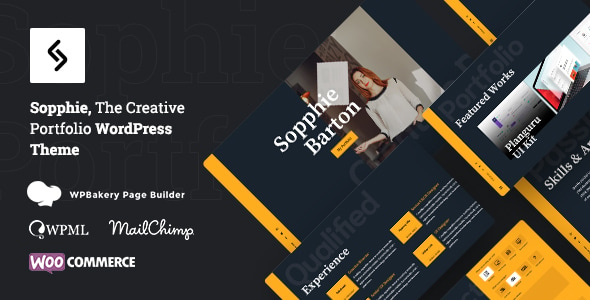 Sopphie - Creative Responsive Personal  WordPress Theme