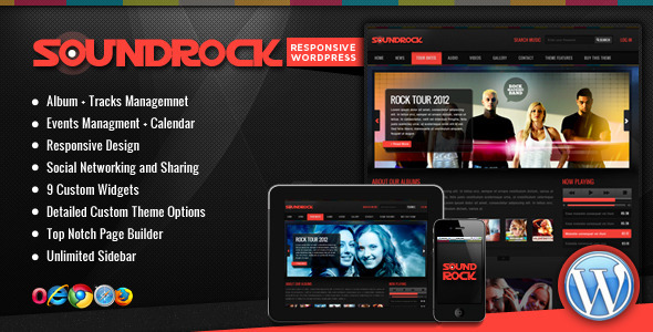 Sound Rock - Music Band Wordpress Theme