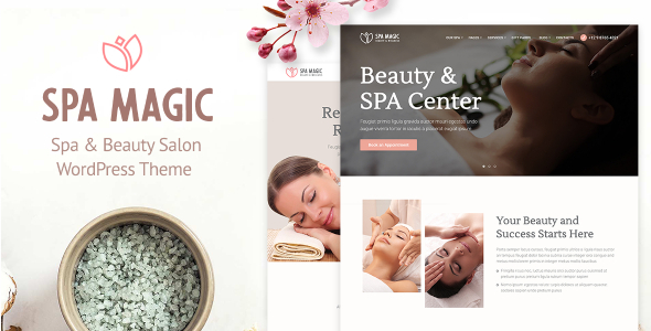 SpaMagic - Beauty Salon WordPress Theme Using Elementor Page Builder