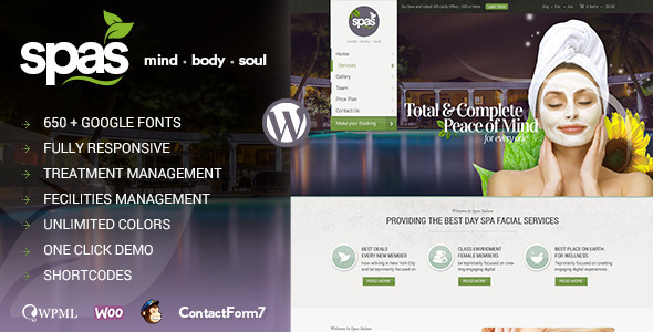 Spas | Health and Beauty WordPress Theme