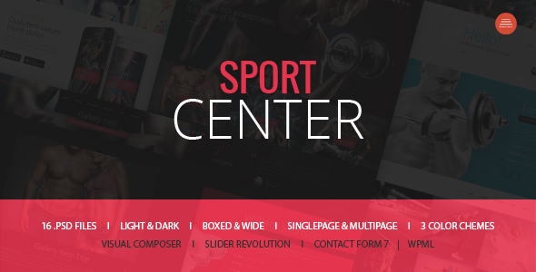 SportCenter | Gym WordPress Theme