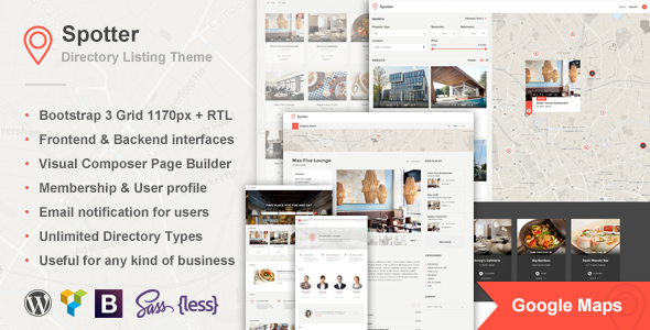 Spotter – Universal Directory Listing WordPress Theme