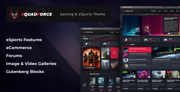 SquadForce - eSports Gaming WordPress Theme (formerly Good Games)