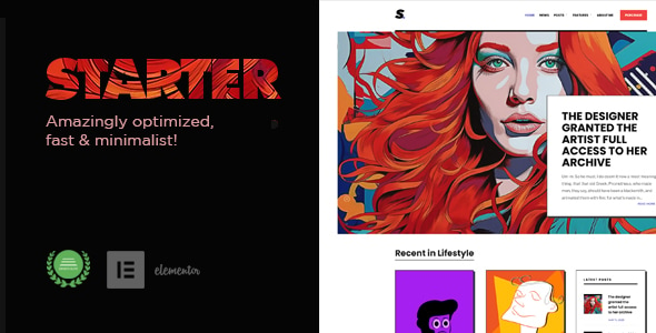 Starter - Optimized, fast & minimalist blog theme!