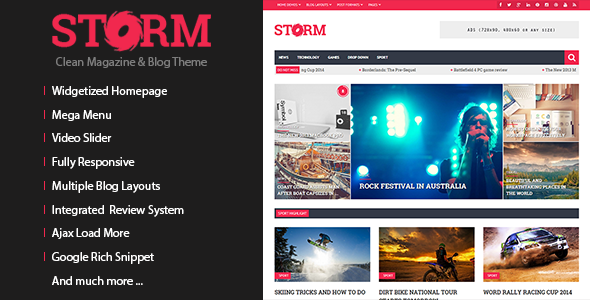 Storm - Magazine and Blog WordPress Theme