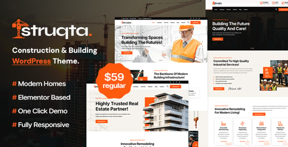 Struqta - Industrial & Construction Elementor WordPress Theme