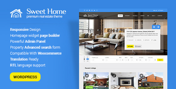 Sweethome - Responsive Real Estate WordPress Theme