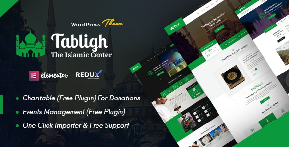 Tabligh - Islamic Institute & Mosque WordPress Theme + RTL