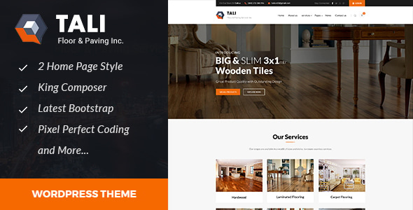 Tali - Paving Service WordPress theme