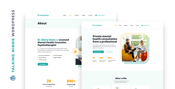 Talking Minds - Psychotherapist WordPress Theme