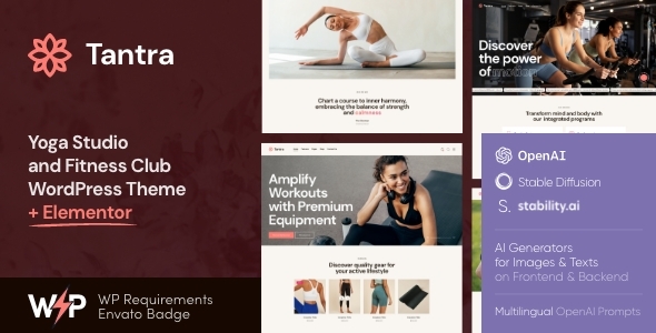 Tantra | Yoga Studio and Fitness Club WordPress Theme