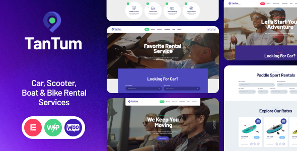 TanTum | Car, Scooter, Boat & Bike Rental Services WordPress Theme