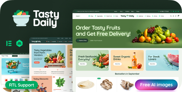 Tasty Daily - Grocery Store & Food WooCommerce Theme