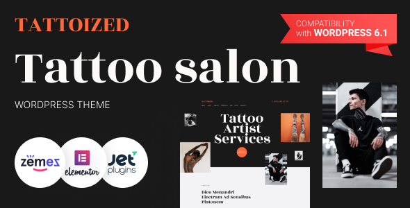 Tattoized - Tattoo Salon WordPress Theme