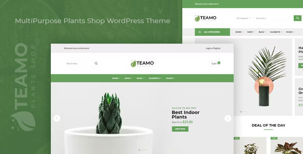 Teamo - MultiPurpose Plants Shop WordPress Theme