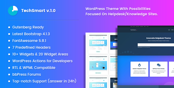 TechSmart - Helpdesk and Knowledge Base WordPress Theme