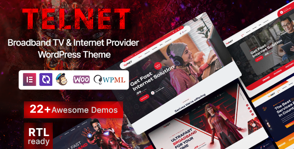 Telnet - Broadband TV & Internet Provider WordPress Theme