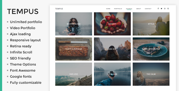 Tempus - Photography WordPress Theme